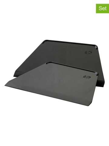 FM Professional 2er-Set: Teigschaber in Schwarz - (L)21 x (B)13 cm