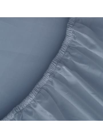 ethere Perkal hoeslaken donkerblauw