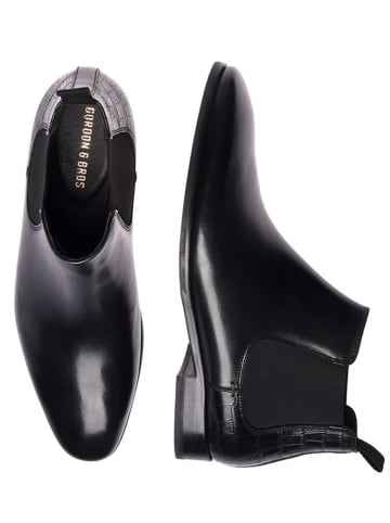 GORDON & BROS Leder-Chelsea-Boots ''City'' in Schwarz