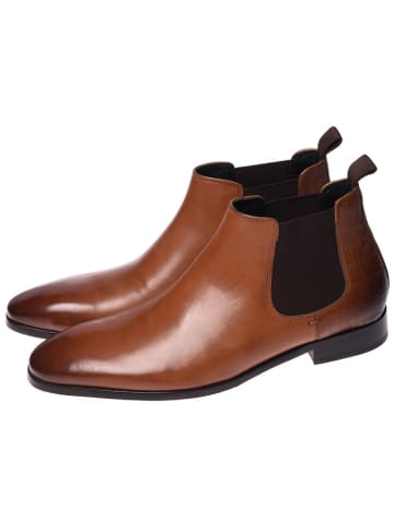 GORDON & BROS Leder-Chelsea-Boots ''City'' in Hellbraun
