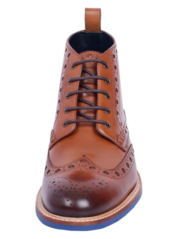 GORDON & BROS Leder-Boots ''Harry'' in Hellbraun/ Blau
