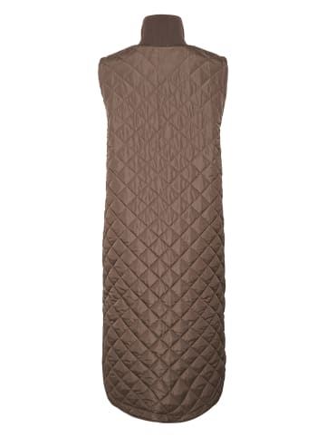 Kaffe Lang gilet "Severina" bruin