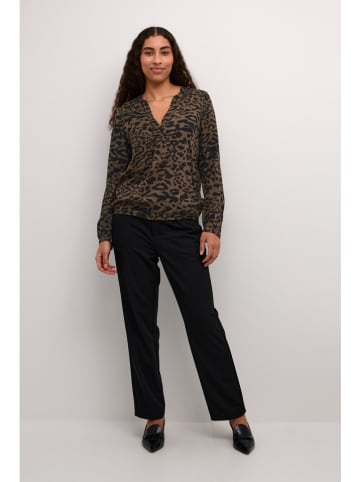 Kaffe Blouse "Ditte" bruin/zwart