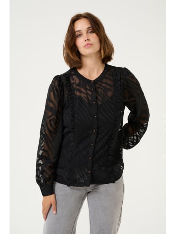 Cream Blouse "Yana" zwart