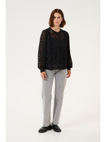 Cream Blouse "Yana" zwart