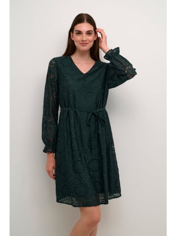 Cream Kleid "Tiley" in Petrol