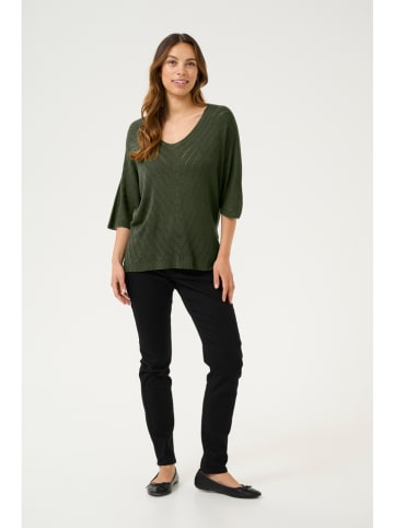 Cream Sweter w kolorze ciemnozielonym