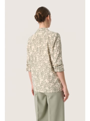 SAINT TROPEZ Blazer "Shirley" in Oliv/ Sand