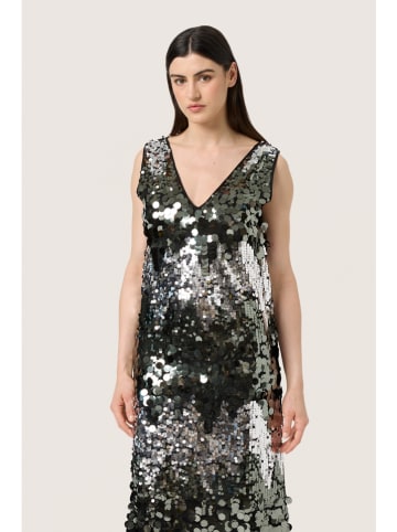 SAINT TROPEZ Kleid "Adine" in Schwarz/ Silber