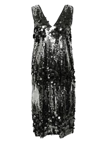 SAINT TROPEZ Jurk "Adine" zwart/zilverkleurig