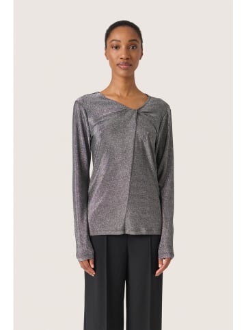 SAINT TROPEZ Longsleeve "Skylara" in Silber