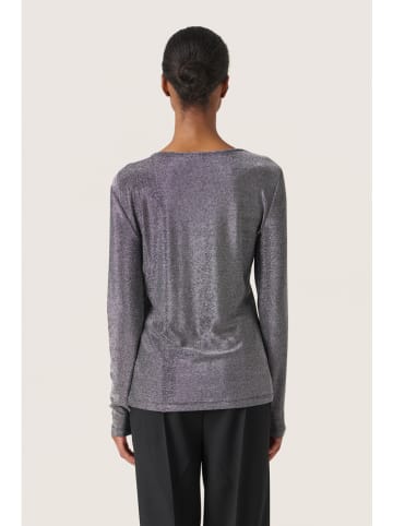 SAINT TROPEZ Longsleeve "Skylara" in Silber