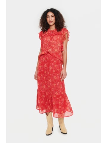 SAINT TROPEZ Rock "Taniz" in Rot/ Orange