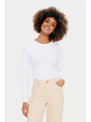SAINT TROPEZ Longsleeve "Aster" in Weiß