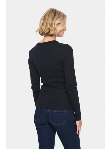 SAINT TROPEZ Longsleeve "Aster" zwart