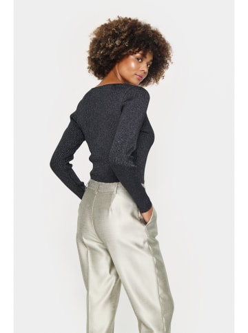 SAINT TROPEZ Longsleeve "Dagny" in Schwarz