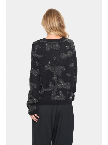 SAINT TROPEZ Sweter "Halima" w kolorze czarnym