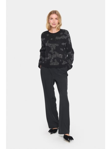 SAINT TROPEZ Sweter "Halima" w kolorze czarnym