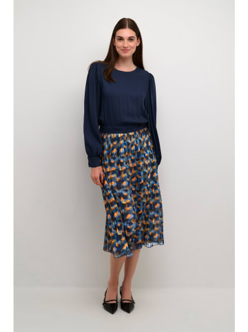 CULTURE Kleid "Carly" in Dunkelblau/ Orange