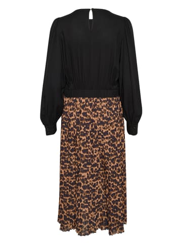 CULTURE Kleid "Carly" in Schwarz/ Hellbraun