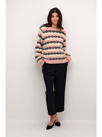 CULTURE Pullover "Anthonia" in Rosa/ Creme/ Anthrazit