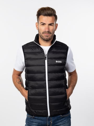 Hugo Boss Doorgestikte bodywarmer zwart