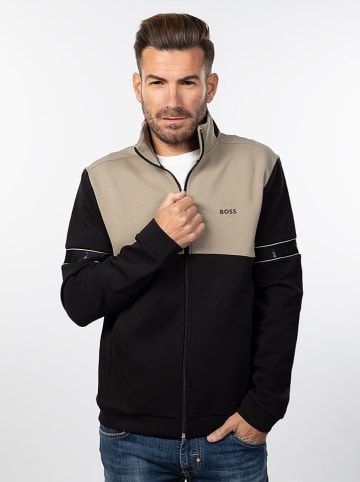 Hugo Boss Sweatvest zwart/beige
