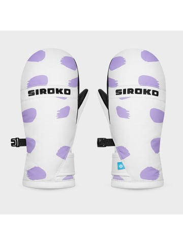 Siroko Functionele wanten "Polka dots" wit/paars