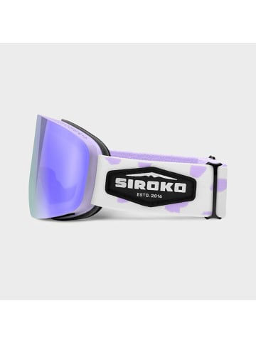 Siroko Unisex-Ski-/ Snowboardbrille "GX Truffles" in Weiß/ Lila