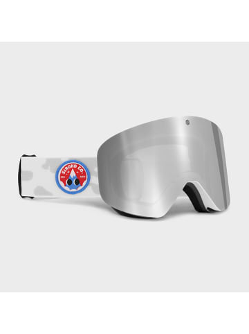 Siroko Gogle narciarskie unisex "GX White Rose" w kolorze biało-szarym