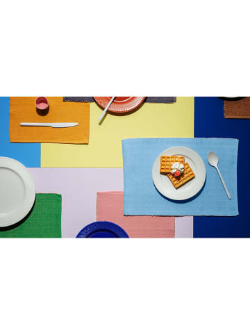 Lyngby Porcelæn 2-delige set: placemats lichtblauw - (L)30 x (B)45 cm