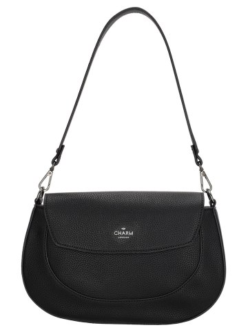 Charm Schultertasche "Montmartre" in Schwarz - (L)28 x (H)17 x (T)4,5 cm