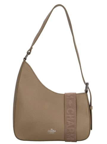 Charm Schultertasche "Montmartre" in Hellbraun - (L)25 x (H)27 x (T)6 cm