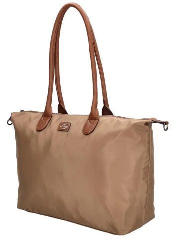 Charm Shopper bag "Buckingham" w kolorze jasnobrązowym - 51 x 33 x 14 cm