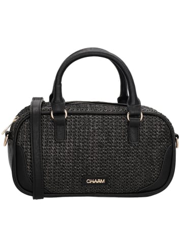 Charm Henkeltasche "Hillingdon" in Schwarz - (L)25 x (H)14 x (T)8 cm