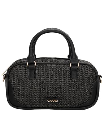 Charm Henkeltasche "Hillingdon" in Schwarz - (L)25 x (H)14 x (T)8 cm