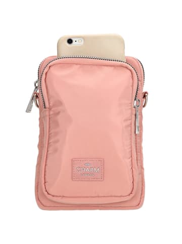 Charm Torebka "Odeon" w kolorze jasnoróżowym - 12 x 18 x 1,5 cm