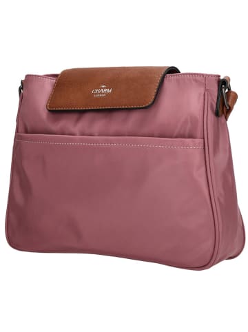 Charm Torebka "Buckingham" w kolorze szaroróżowym - 28 x 20 x 7 cm