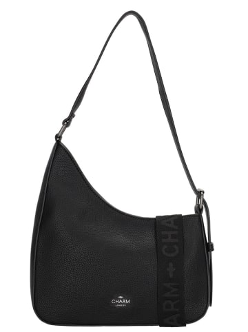 Charm Schultertasche "Montmartre" in Schwarz - (L)25 x (H)27 x (T)6 cm