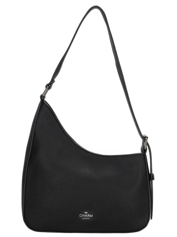 Charm Schultertasche "Montmartre" in Schwarz - (L)25 x (H)27 x (T)6 cm