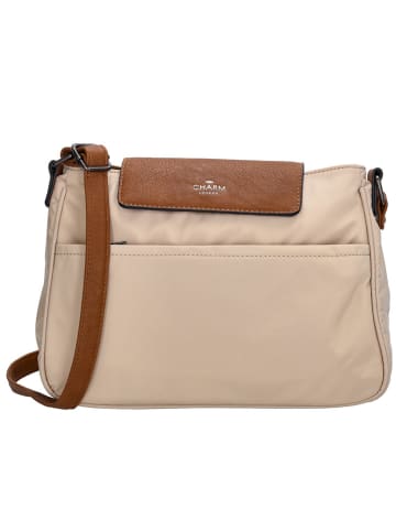 Charm Umhängetasche "Buckingham" in Beige - (L)28 x (H)20 x (T)7 cm