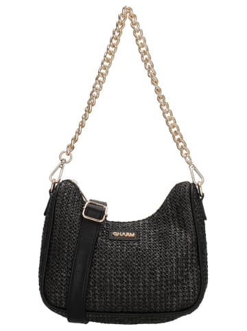 Charm Schultertasche "Hillingdon" in Schwarz - (L)22 x (H)18 x (T)6 cm