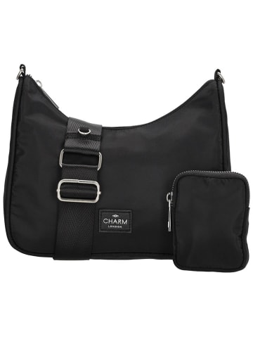 Charm Umhängetasche "Odeon" in Schwarz - (L)25 x (H)20 x (T)6 cm