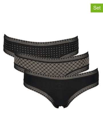 LASCANA 3-delige set: slips zwart