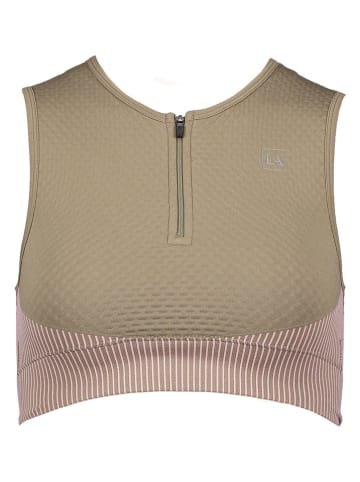 LASCANA Biustonosz sportowy w kolorze khaki