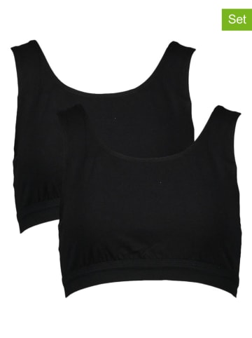 PETITE FLEUR 2er-Set: Bustiers in Schwarz