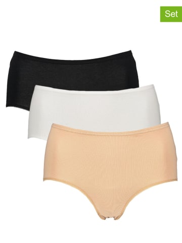 PETITE FLEUR 5-delige set: tailleslips zwart/beige/wit