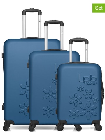 Les P´tites Bombes 3-delige hardcase-trolleyset "Eleonor" donkerblauw