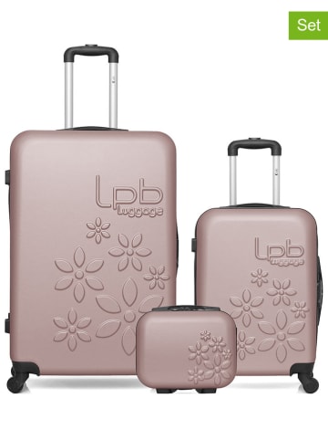 Les P´tites Bombes 3-delige set: hardcase-trolleys en beautycase "Eleonor" beige