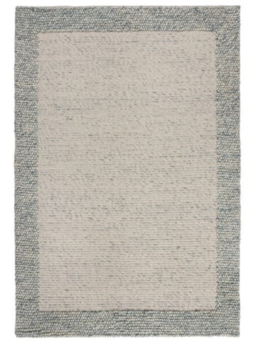 Flair Rugs Woll-Teppich ''Boobble'' in Creme/ Blau